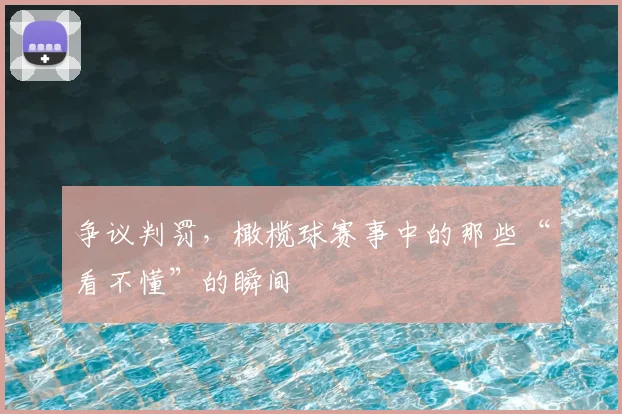 争议判罚,橄榄球赛事中的那些“看不懂”的瞬间